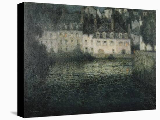 House on the River in the Moonlight-Henri Eugene Augustin Le Sidaner-Premier Image Canvas