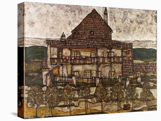 House with Shingle Roof (Old House Ii) - Schiele, Egon (1890-1918) - 1911 - Oil on Canvas - 110X140-Egon Schiele-Premier Image Canvas