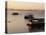 Houseboats at Dawn at Cutty Sark Hotel Marina, Lake Kariba, Zimbabwe, Africa-David Poole-Premier Image Canvas