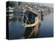 Houseboats on the Lake at Srinagar, Kashmir, Jammu and Kashmir State, India-Christina Gascoigne-Premier Image Canvas