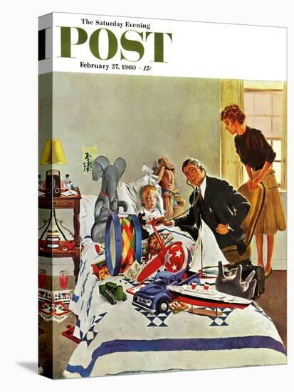 "Housecall," Saturday Evening Post Cover, February 27, 1960-George Hughes-Premier Image Canvas