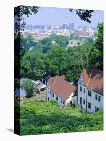 Houses Amid Trees and City Skyline in the Background, of Birmingham, Alabama, USA-Robert Francis-Premier Image Canvas