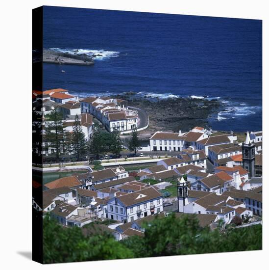 Houses and Coastline in the Town of Santa Cruz on the Island of Graciosa in the Azores, Portugal-David Lomax-Premier Image Canvas