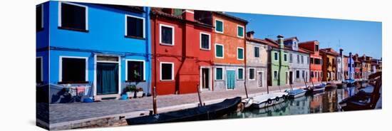 Houses at the Waterfront, Burano, Venetian Lagoon, Venice, Italy-null-Premier Image Canvas