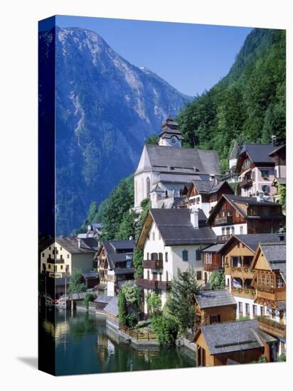 Houses, Chalets and the Church of the Village of Hallstatt in the Salzkammergut, Austria-Roy Rainford-Premier Image Canvas