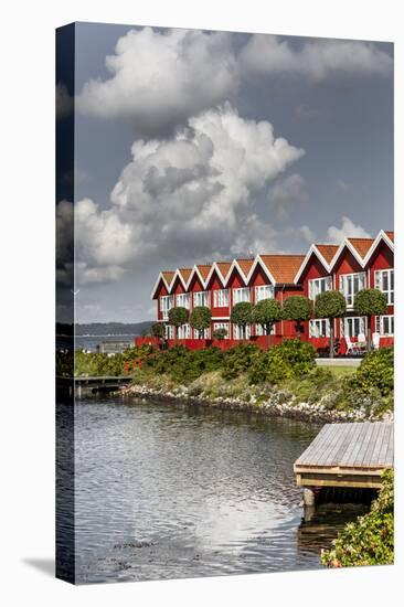 Houses in the yacht harbour of Ebeltoft, Denmark-By-Premier Image Canvas