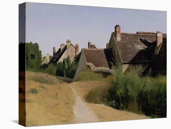 Houses near Orléans. c.1830-Jean-Baptiste-Camille Corot-Premier Image Canvas