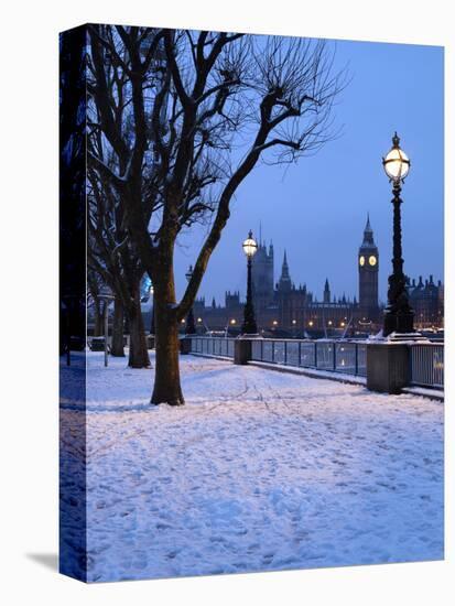 Houses of Parliament and South Bank in Winter, London, England, United Kingdom, Europe-Stuart Black-Premier Image Canvas