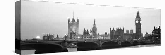 Houses of Parliament Westminster Bridge and Big Ben London England-null-Stretched Canvas