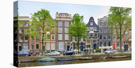 Houses on the Brouwersgracht, Amsterdam, North Holland, Netherlands-null-Stretched Canvas
