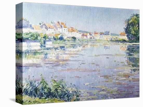 Houses on the Lake in Boitsfort-Paul Mathieu-Premier Image Canvas