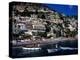 Houses Terraced into Rugged Amalfi Coastline, Boats in Foreground, Positano, Italy-Dallas Stribley-Premier Image Canvas