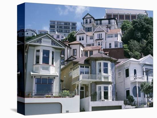 Houses, Wellington, North Island, New Zealand-Adam Woolfitt-Premier Image Canvas