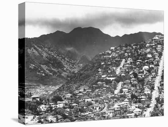 Housing on Hillsides of Honolulu-null-Premier Image Canvas