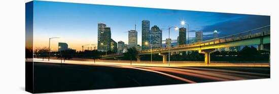 Houston Road and Skyline-null-Stretched Canvas