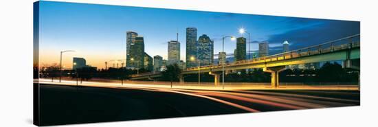 Houston Road and Skyline-null-Stretched Canvas