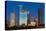 Houston Skyline at Night from Eleanor Tinsley Park, Texas, United States of America, North America-Kav Dadfar-Premier Image Canvas