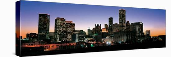 Houston Skyline at Night-null-Stretched Canvas