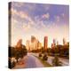 Houston Skyline at Sunset from Allen Pkwy Texas USA US America-holbox-Premier Image Canvas
