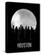 Houston Skyline Black-null-Stretched Canvas