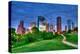 Houston Texas Modern Skyline at Sunset Twilight from Park Lawn-holbox-Premier Image Canvas