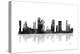 Houston Texas Skyline BG 1-Marlene Watson-Premier Image Canvas