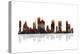 Houston Texas Skyline BW 1-Marlene Watson-Premier Image Canvas