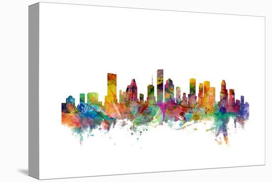 Houston Texas Skyline-Michael Tompsett-Stretched Canvas