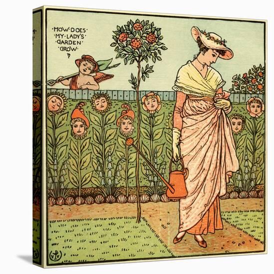 How does my lady garden grow?-Walter Crane-Premier Image Canvas