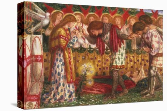 How Sir Galahad, Sir Bors & Sir Percival Were Fed with Sanct Grael; But Sir Percival's Sister Died-Dante Gabriel Rossetti-Premier Image Canvas