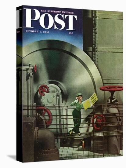 "How to Operate a Power Plant," Saturday Evening Post Cover, October 2, 1943-Russell Patterson-Premier Image Canvas
