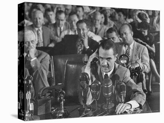 Howard R. Hughes Testifying at Hearing Before the Senate War Investigation Committee-Martha Holmes-Premier Image Canvas
