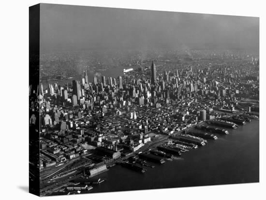 Hudson River Lined with the Docks and Piers of the Port of New York-Margaret Bourke-White-Premier Image Canvas