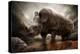 Huge Rhinoceros Against Stormy Sky-NejroN Photo-Premier Image Canvas