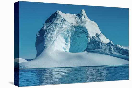 Huge Stranded Icebergs at the Mouth of the Icejord Near Ilulissat at Midnight, Greenland-Luis Leamus-Premier Image Canvas