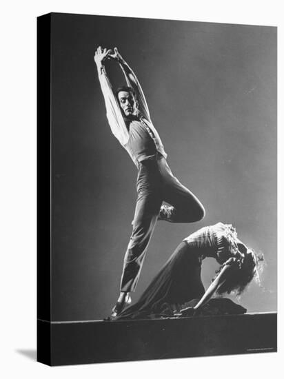 Hugh Laing and Diana Adams in American Ballet Theater Production "Pillar of Fire"-Gjon Mili-Premier Image Canvas