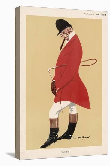 Hughie a Huntsman in Traditional Attire Smokes a Large Cigar-null-Stretched Canvas