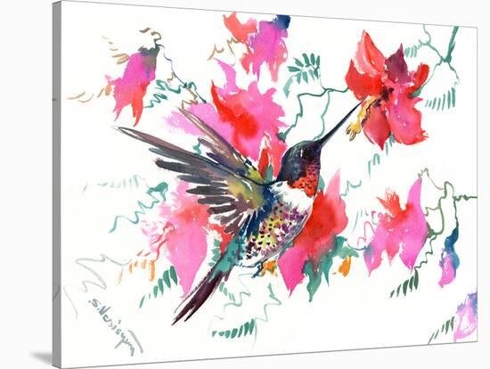 'Hummingbird Tropical' Stretched Canvas Print - Suren Nersisyan | Art.com