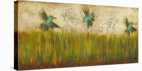 Hummingbirds in Tall Grass II-Anne Hempel-Stretched Canvas