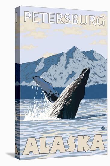 Humpback Whale, Petersburg, Alaska-Lantern Press-Stretched Canvas