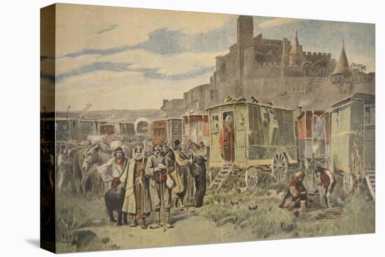 Hungarian Gypsies Outside Carcassonne-French-Premier Image Canvas