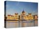 Hungarian Parliament Building and River Danube, Budapest, Hungary-Doug Pearson-Premier Image Canvas