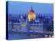 Hungarian Parliament Building at Dusk, Budapest, Hungary-Neil Farrin-Premier Image Canvas
