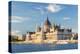 Hungary, Central Hungary, Budapest. The Hungarian Parliament Building on the Danube River.-Nick Ledger-Premier Image Canvas