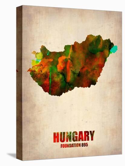 Hungary Watercolor Poster-NaxArt-Stretched Canvas