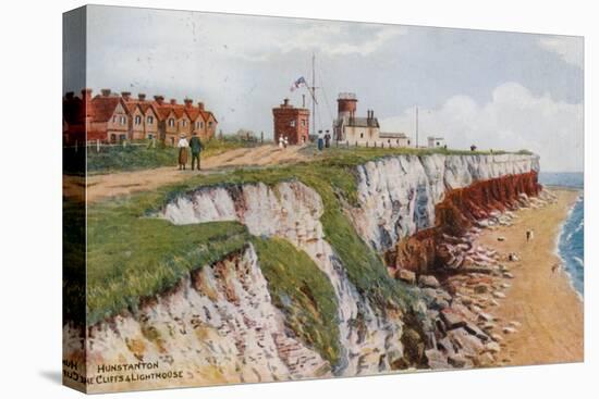 Hunstanton, the Cliffs and Lighthouse-Alfred Robert Quinton-Premier Image Canvas