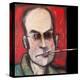 Hunter S Thompson with Cig Black-Tim Nyberg-Premier Image Canvas