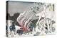 Hunters by a Fire in the Snow'-Katsushika Hokusai-Premier Image Canvas