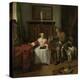 Hunters Present-Gabriel Metsu-Stretched Canvas