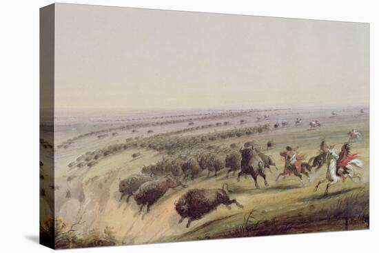 Hunting Buffalo, 1837-Alfred Jacob Miller-Premier Image Canvas